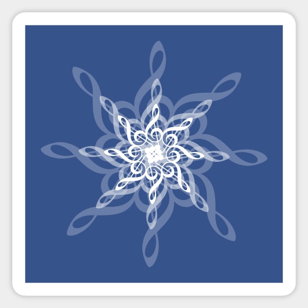 Treble Clef Snowflake Sticker by Dawn Anthes